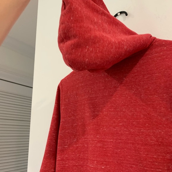 Cat & Jack target boys red fuzzy hoodie jacket zipper pockets size M 8/10 Sherpa - Picture 7 of 9